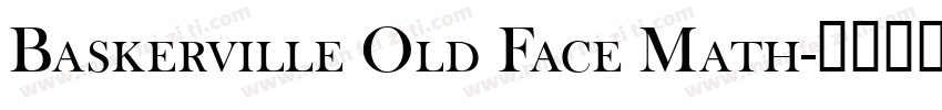 Baskerville Old Face Math字体转换